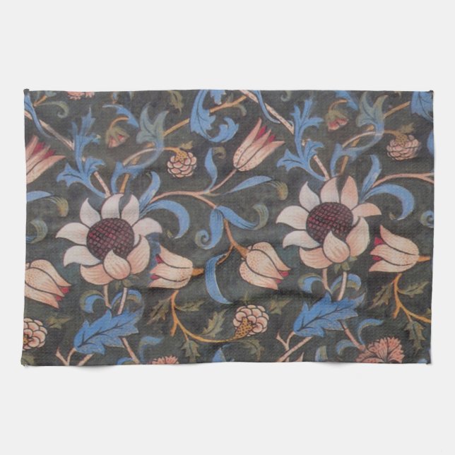 Paño De Cocina William Morris Evenlode Arte Textil Floral (Horizontal)