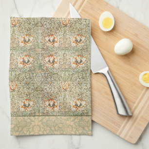 Paño De Cocina William * Morris Honeysuckle Peach Green  