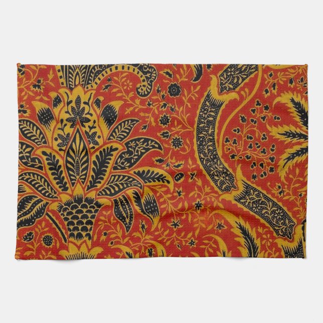 Paño De Cocina William Morris India Red Floral (Horizontal)