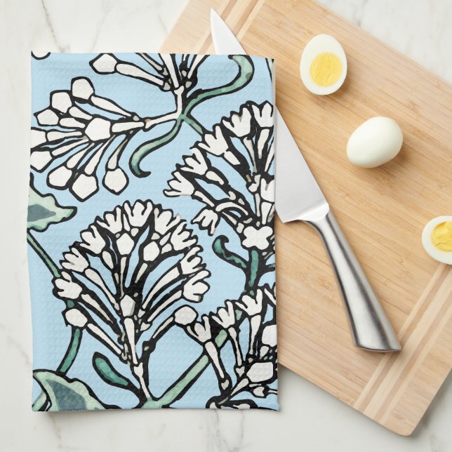 Paño De Cocina William Morris Jasmine y deja el patrón (Doblado Cuarto)