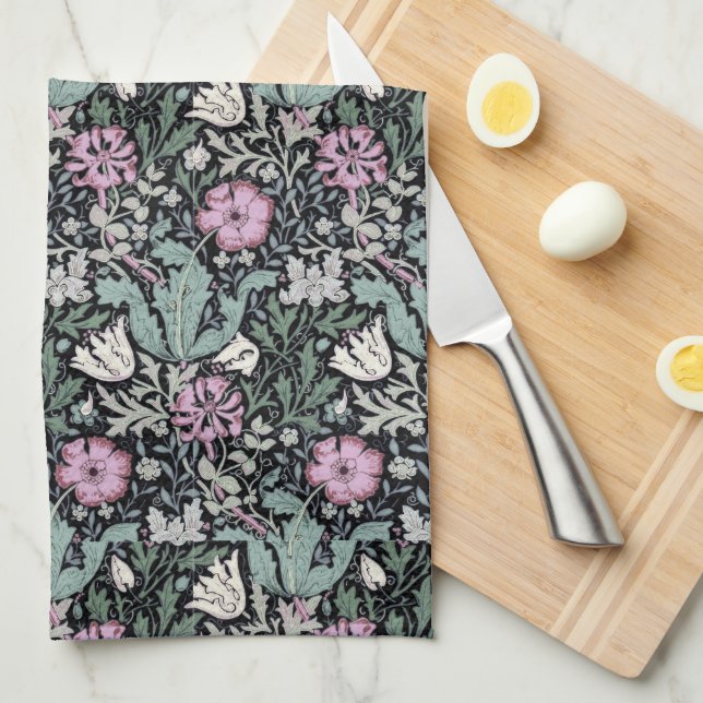 Paño De Cocina William Morris Poppy Botanical Victorian Wallpaper (Doblado Cuarto)