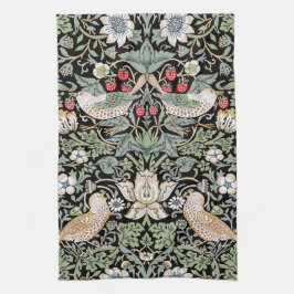 Paño De Cocina William Morris Strawberry Thief I Aves Negras
