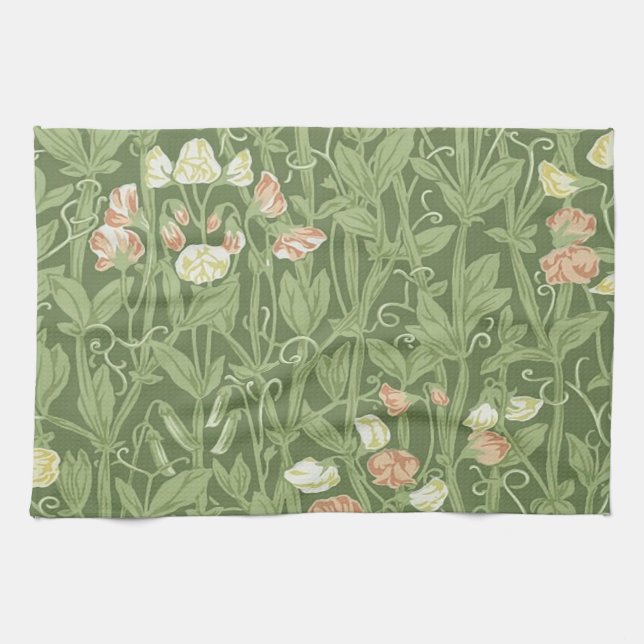 Paño De Cocina William Morris Sweet Pea Floral Design (Horizontal)