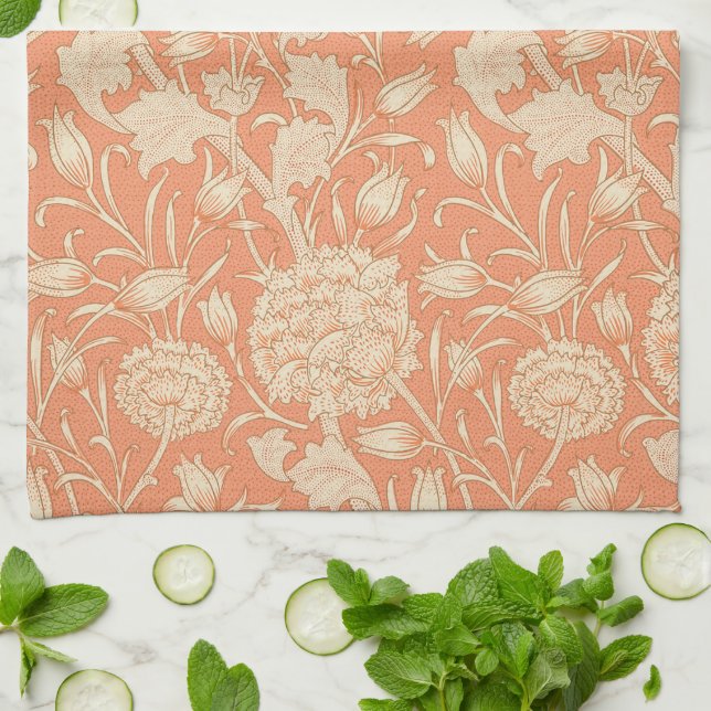 Paño De Cocina William Morris - Tulipanes salvajes de Art Nouveau (Doblado)