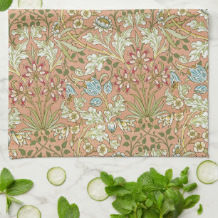 Paño De Cocina William Morris Vintage Rosa Azul Blanco Verde