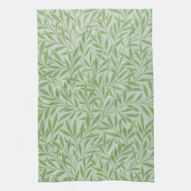 Paño De Cocina William Morris Willow Flower Classic Green (Vertical)