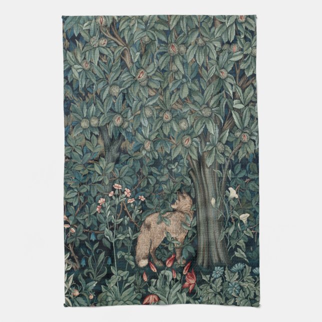 Paño De Cocina William Morris Woodland Tapestry Fox (Vertical)