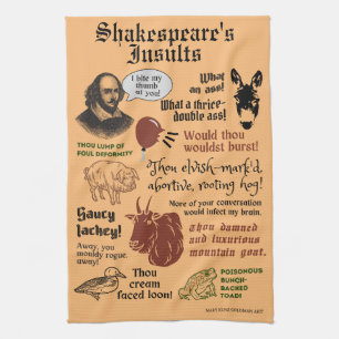Paño De Cocina William Shakespeare Insult cita el teatro gracioso
