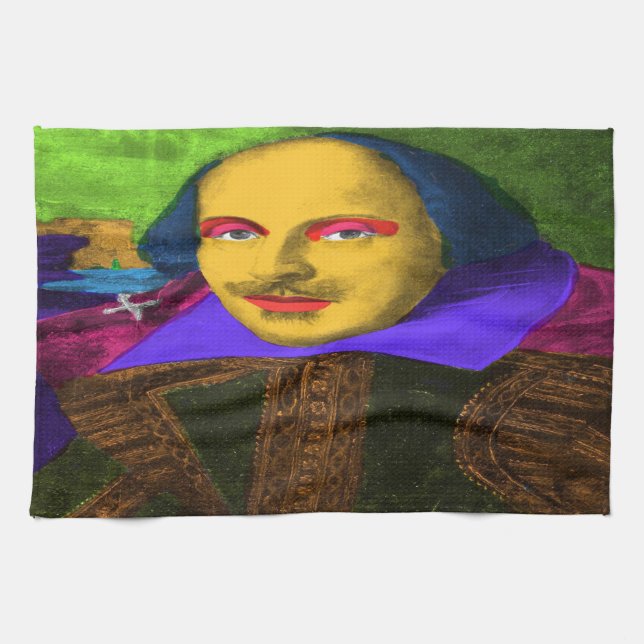 Paño De Cocina William Shakespeare Pop Art (Horizontal)