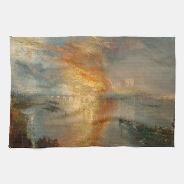 Paño De Cocina William Turner - La quema del Parlamento (Horizontal)