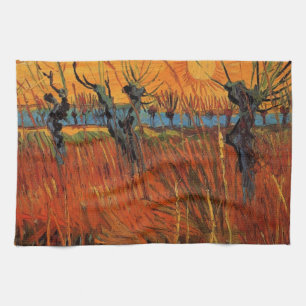 Paño De Cocina Willows at Sunset de Vincent van Gogh