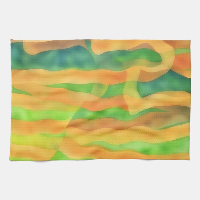 Paño De Cocina Winding Roads Artsy Abstract Kitchen Towel (Horizontal)
