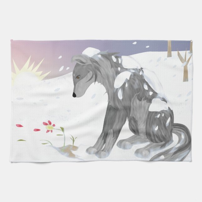 Paño De Cocina Winter Wolf (Horizontal)