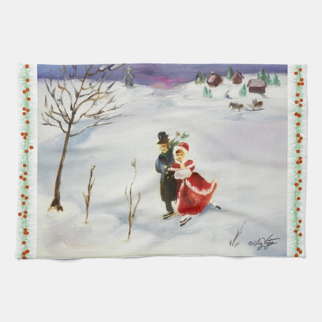 Paño De Cocina Winter Wonderland Kitchen Towel (Horizontal)