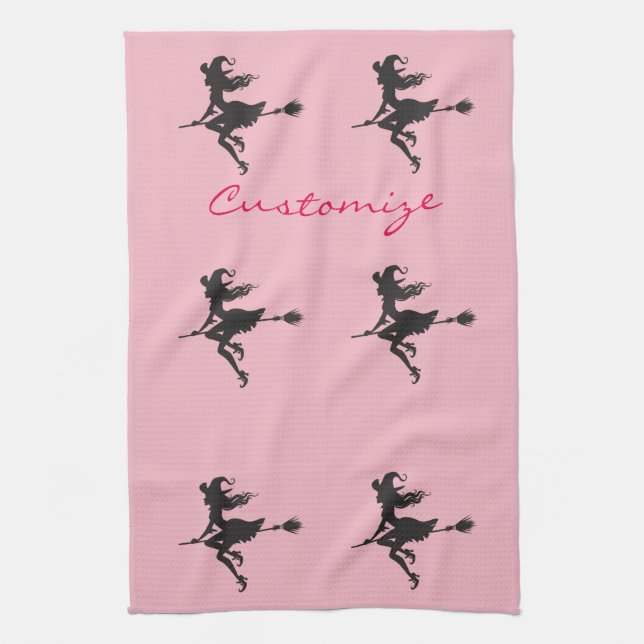 Paño De Cocina Witch Riding Broom Halloween Thunder_Cove (Vertical)