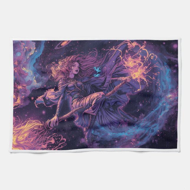 Paño De Cocina Witch tea towel (Horizontal)