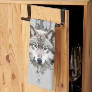 Paño De Cocina Wolf Wolves Animal Nature Wildlife Art