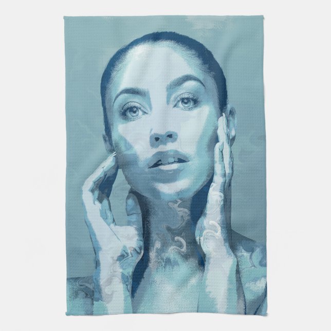 Paño De Cocina "Woman in Blue" (Vertical)