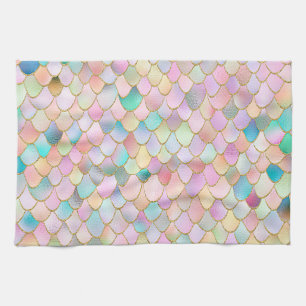 Paño De Cocina Wonky Trendy Chica Arcoiris escala Metalizado de s