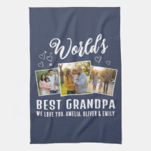 World's Best Grandpa Custom 3 Photo Collage