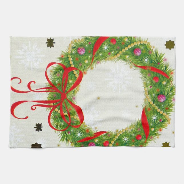 Paño De Cocina Wreath navidades (Horizontal)
