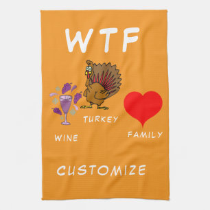 Paño De Cocina WTF Wine Turkey Family Thunder_Cove