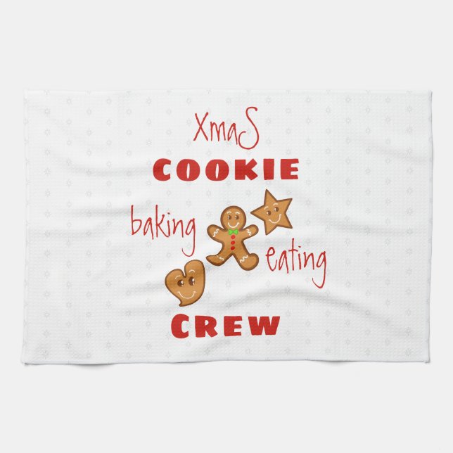 Paño De Cocina XmaS Cookie Baking&Eating Crew-Red Textos (Horizontal)