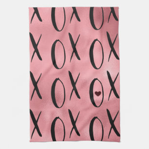 Paño De Cocina XOXO Glam rosa cardíaco