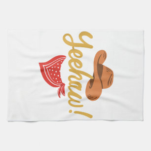 Paño De Cocina Yeehaw Cowboy Cowgirl Rodeo de campo occidental