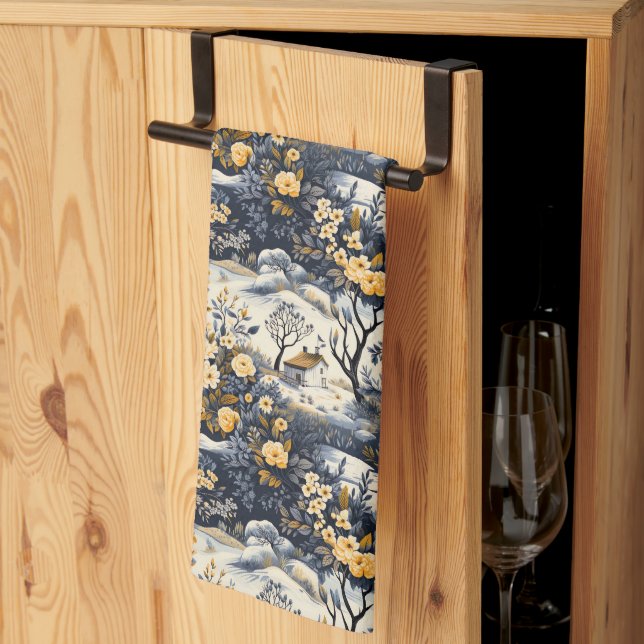 Paño De Cocina Yellow Flowers In The Valley (Pliegue de tercios)