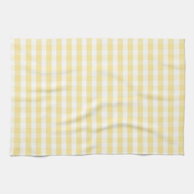 Paño De Cocina Yellow Gingham kitchen towel (Horizontal)