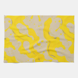Paño De Cocina Yellow Organic Abstract
