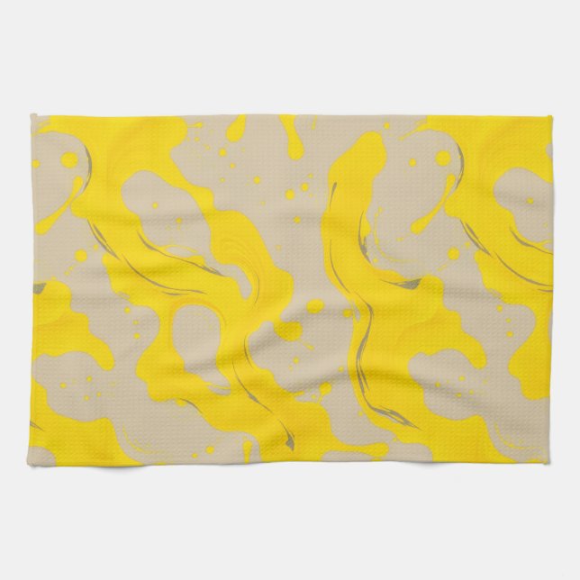 Paño De Cocina Yellow Organic Abstract (Horizontal)