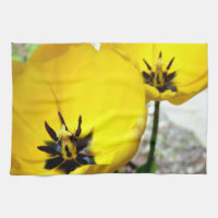 Yellow Tulip Tea Towel