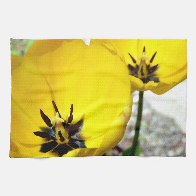 Paño De Cocina Yellow Tulip Tea Towel (Horizontal)