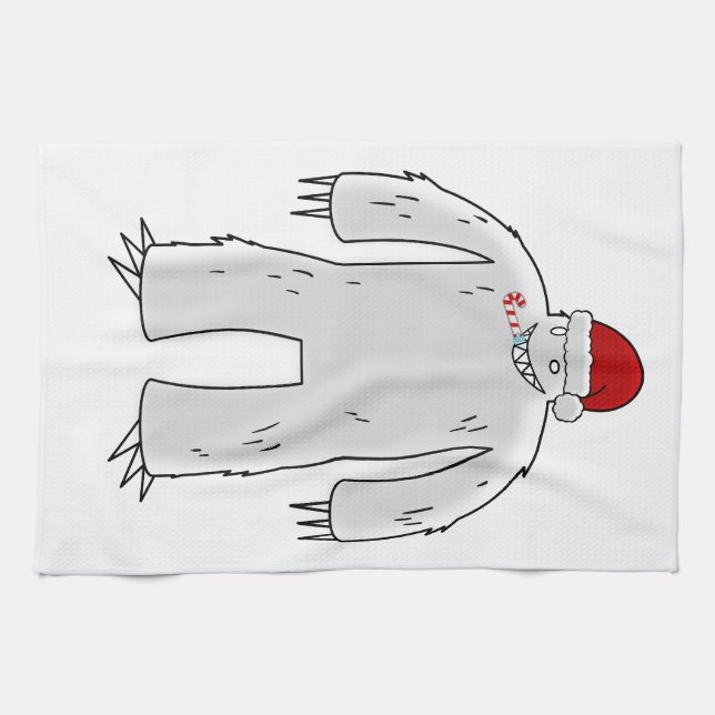 Paño De Cocina Yeti Claus (Horizontal)