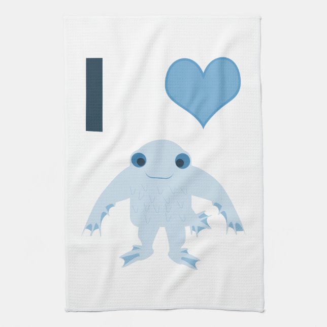 Paño De Cocina Yo corazón (amor) Ningen (Vertical)