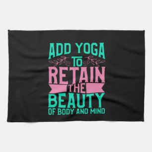 Paño De Cocina Yoga Lover   Añadir Yoga Para Conservar La Belleza