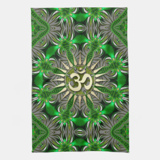 Paño De Cocina Yoga verde líquido Yoga Hippie Tea BannerToalla