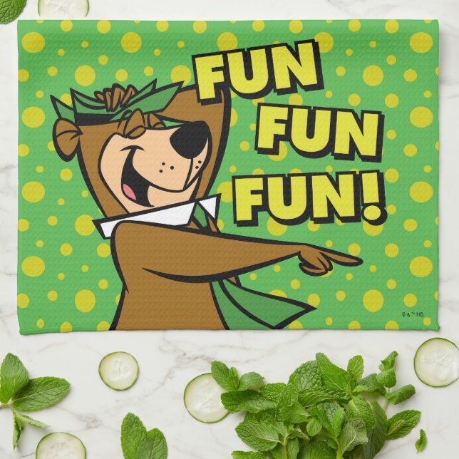 Paño De Cocina Yogi Bear Fun Fun Fun (Doblado)