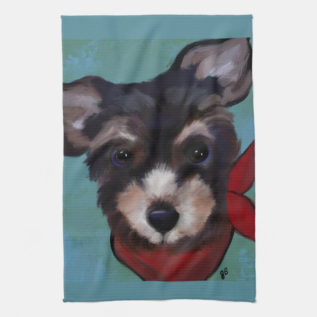 Paño De Cocina Yorkie Poo             (Vertical)