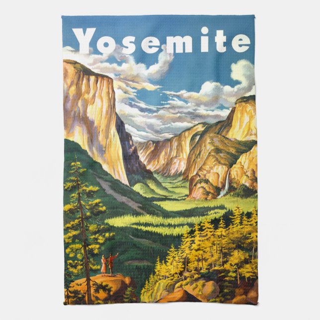 Paño De Cocina Yosemite National Park California Travel Art (Vertical)
