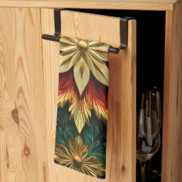 Paño De Cocina Yuletide Opulence: Hilos de oro de Navidades