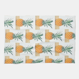 Paño De Cocina Yummy Pale Pastel Pineapple Print Fruto