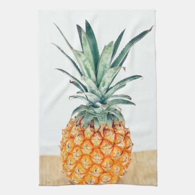 Paño De Cocina Yummy Pale Pastel Pineapple Print Fruto (Vertical)