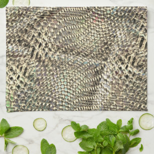 Paño De Cocina Yute abstracto con ligero lanzamiento de tono meta