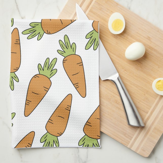 Paño De Cocina Zanahorias (Doblado Cuarto)