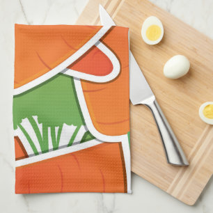 Paño De Cocina ¡zanahorias graciosas!