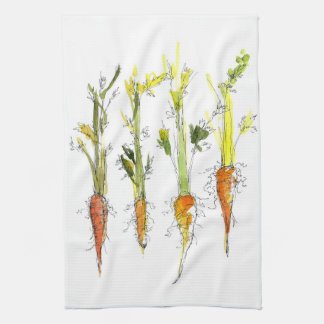 Paño De Cocina Zanahorias Vegetables Jardín Ilustracion Cocina Ar