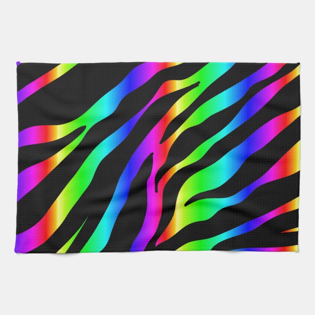 Paño De Cocina zebra arco iris (Horizontal)